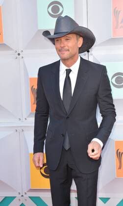 Country Music Awards in Las Vegas April 3, 2016 - Las Vegas, Nevada, United States of America - Singer Tim McGraw attends the 51st Academy of Country Music Awards on April 3, 2016 at MGM Grand Arena in Las Vegas, Nevada Las Vegas United States of America - ZUMAt114