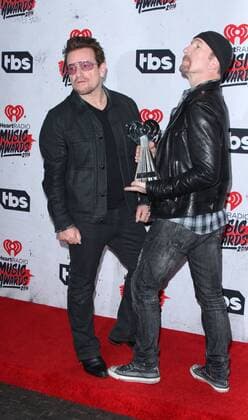 iHeartRadio Music Awards 2016 in Los Angeles Bono and The Edge of U2 IHEARTRADIO MUSIC AWARDS 2016 - PRESS ROOM Los Angeles Michael Heart PicturePerfect