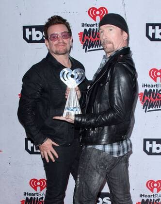 iHeartRadio Music Awards 2016 in Los Angeles Bono and The Edge of U2 IHEARTRADIO MUSIC AWARDS 2016 - PRESS ROOM Los Angeles Michael Heart PicturePerfect