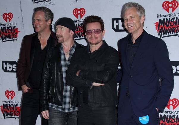 iHeartRadio Music Awards 2016 in Los Angeles Tom Poleman, The Edge, Bono, and John Sykes IHEARTRADIO MUSIC AWARDS 2016 - PRESS ROOM Los Angeles Michael Heart PicturePerfect