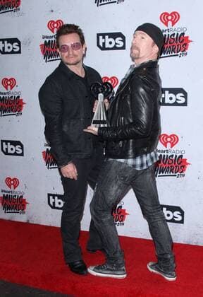 iHeartRadio Music Awards 2016 in Los Angeles Bono and The Edge of U2 IHEARTRADIO MUSIC AWARDS 2016 - PRESS ROOM Los Angeles Michael Heart PicturePerfect