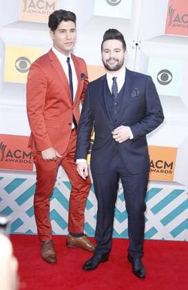 Country Music Awards in Las Vegas April 3, 2016 - Las Vegas, NV, United States - 03 April 2016 - Las Vegas, Nevada - Dan and Shay, Dan Smyers, Shay Mooney. 51st Academy of Country Music Awards, ACM Awards, held at MGM Grand Garden Arena. Photo Credit: MJT AdMedia Las Vegas United States - ZUMAa123