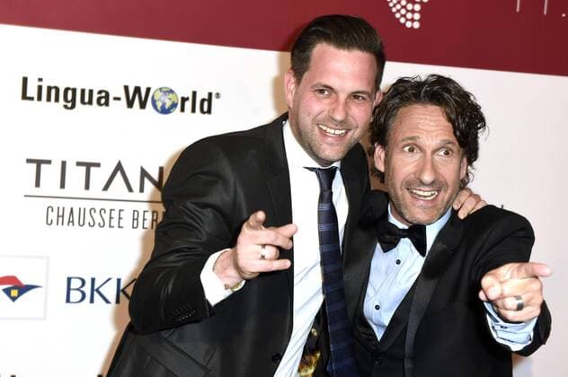Matthias Killing und Falk-Willy Wild bei der 11. Victress Awards Gala 2016 im Hotel Titanic Chaussee. Berlin, 04.04.2016 Foto:xFredericx xFuturexImage