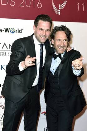 Matthias Killing und Falk-Willy Wild bei der 11. Victress Awards Gala 2016 im Hotel Titanic Chaussee. Berlin, 04.04.2016 Foto:xFredericx xFuturexImage