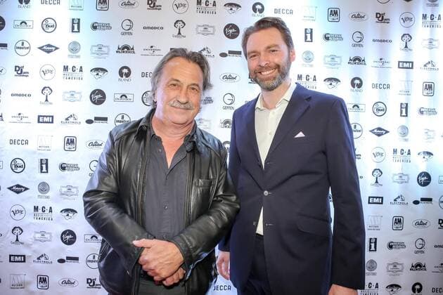 03.04.2016, La Mia, Universal Music GET2GETHER, zum Amadeus Austrian Music Awards 2016, im Bild: Gert Steinbäcker, Cornelius Ballin -Managing Director Universal Music Austria