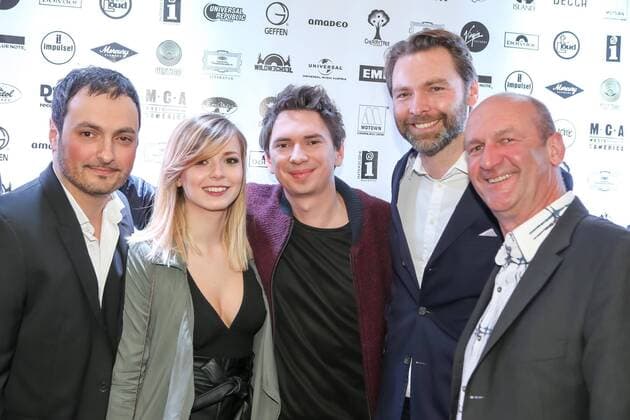 03.04.2016, La Mia, Universal Music GET2GETHER, zum Amadeus Austrian Music Awards 2016, im Bild: Sasha Saedi -Universal Music Austria, Julian Le Play -mit Freundin, Cornelius Ballin-Managing Director Universal Music Austria, Josef Schartner