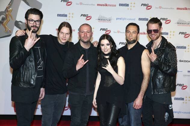Beyond the Black bei der Verleihung des PRG Live Entertainment Award 2016 in der Festhalle Frankfurt. Frankfurt am Main, 04.04.2016 Foto:xS.xGabschx xFuturexImage
