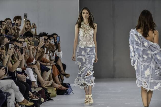 BELO HORIZONTE, MG - 04 05 2016: MINAS SPRING SUMMER TREND - model in the fashion show of designer Fabiana Milazzo during Minas Trend Spring Summer 2016.  Mour?oxPanda