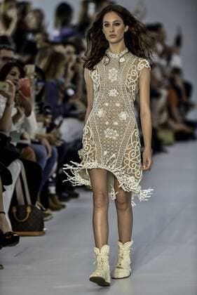 BELO HORIZONTE, MG - 04 05 2016: MINAS SPRING SUMMER TREND - model in the fashion show of designer Fabiana Milazzo during Minas Trend Spring Summer 2016.  Mour?oxPanda