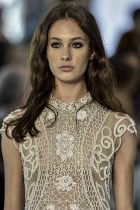 BELO HORIZONTE, MG - 04 05 2016: MINAS SPRING SUMMER TREND - model in the fashion show of designer Fabiana Milazzo during Minas Trend Spring Summer 2016.  Mour?oxPanda