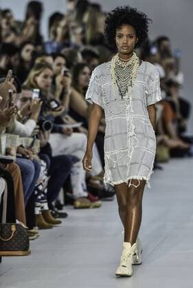 BELO HORIZONTE, MG - 04 05 2016: MINAS SPRING SUMMER TREND - model in the fashion show of designer Fabiana Milazzo during Minas Trend Spring Summer 2016.  Mour?oxPanda