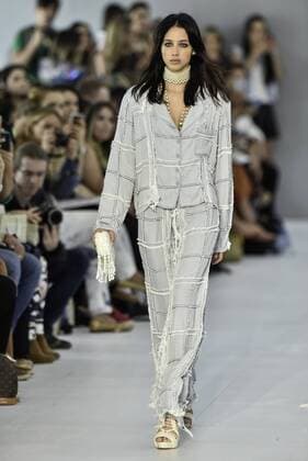 BELO HORIZONTE, MG - 04 05 2016: MINAS SPRING SUMMER TREND - model in the fashion show of designer Fabiana Milazzo during Minas Trend Spring Summer 2016.  Mour?oxPanda