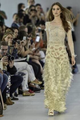 BELO HORIZONTE, MG - 04 05 2016: MINAS SPRING SUMMER TREND - model in the fashion show of designer Fabiana Milazzo during Minas Trend Spring Summer 2016.  Mour?oxPanda