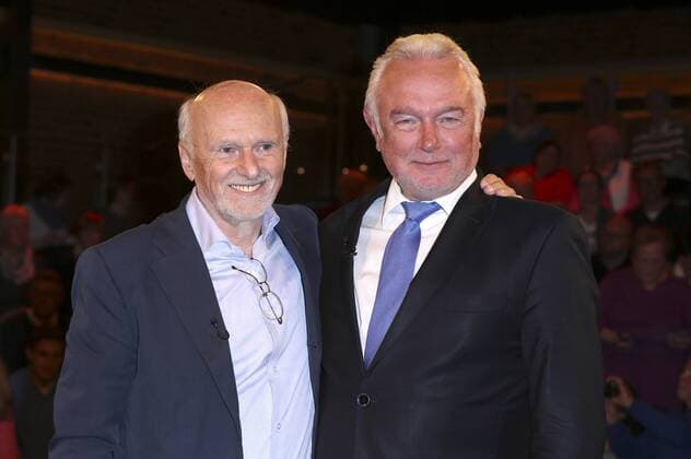 Dirk Rossmann und Wolfgang Kubicki bei der Aufzeichnung der ZDF-Talkshow Markus Lanz im Studio Stahltwiete. Hamburg, 05.04.2016 Foto:xU.xGlockmannx xFuturexImage