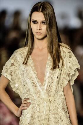 BELO HORIZONTE, MG - 04 06 2016: MINAS SPRING SUMMER TREND - Model during the parade of Grife Lino Villaventura during Minas Trend Spring Summer 2016.  Mour?oxPanda