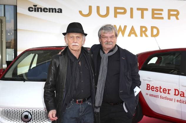 Tilo Prückner und Wolfgang Winkler bei der Verleihung des Jupiter Award 2016 im Cafe Moskau. Berlin, 06.04.2016 Foto:xS.xGabschx xFuturexImage