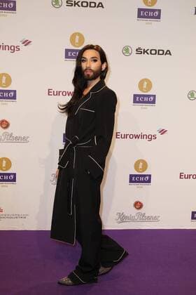 Conchita Wurst bei Verleihung des Deutschen Musikpreises Echo 2016 im Palais am Funkturm Berlin.