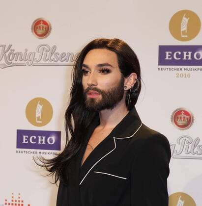 Conchita Wurst bei Verleihung des Deutschen Musikpreises Echo 2016 im Palais am Funkturm Berlin.