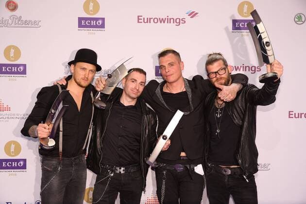Preisträger: Freiwild bei der Verleihung vom Echo am 07.04.2016 in Berlin Echo Verleihung 2016 in Berlin- Preistraeger Gewinner 