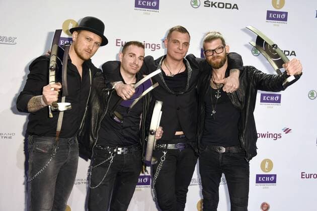 Frei.Wild mit dem Echo für die beste Gruppe Rock Alternative bei der 25. Verleihung des Echo 2016 in der Messe Berlin. Berlin, 07.04.2016 Foto:xFredericx xFuturexImage