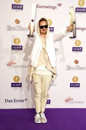 Robin Schulz bir den Echos Dance national und bester nationaler Act im Ausland bei der 25. Verleihung des Echo 2016 in der Messe Berlin. Berlin, 07.04.2016 Foto:xFredericx xFuturexImage