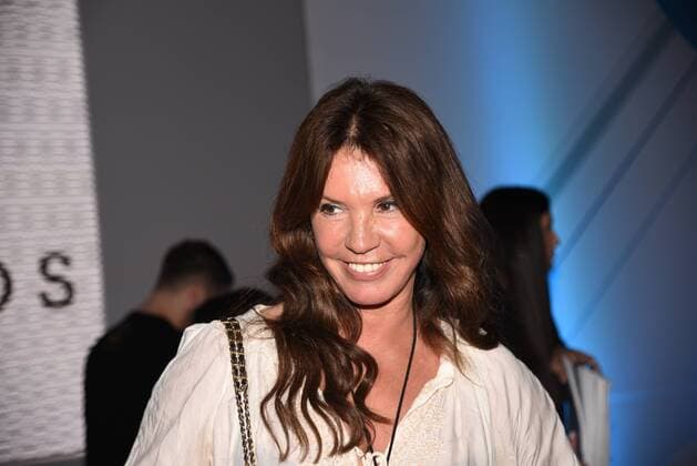Vana Barba, Miss Greece 1984, Miss World cand. 1984, famous actor, Winner of Oscar with the movie Mediterraneo attending the event 19th Athens Xclusive Designers Week, Xporting Greek Fashion, In Athens on April 9., 2016