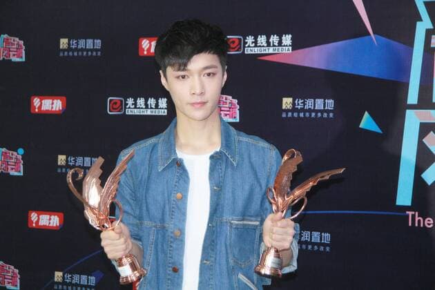 SHENZHEN, CHINA - APRIL 09: (CHINA OUT) Chinese singer LAY Zhang Yixing of South Korean boy group EXO attends the 16th Top Chinese Music Annual Festival on April 9, 2016 in Shenzhen, Guangdong Province of China.  CFP482520948