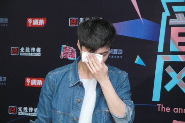 SHENZHEN, CHINA - APRIL 09: (CHINA OUT) Chinese singer LAY Zhang Yixing of South Korean boy group EXO attends the 16th Top Chinese Music Annual Festival on April 9, 2016 in Shenzhen, Guangdong Province of China.  CFP482520949