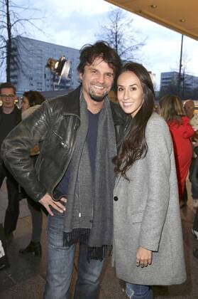 Hans Weingartner mit Renata bei der Eröffnung des Filmfestivals achtung berlin - new berlin film award mit dem Film Mann im Spagat: Pace, Cowboy, Pace im Kino International. Berlin, 13.04.2016 Foto:xS.xGabschx xFuturexImage