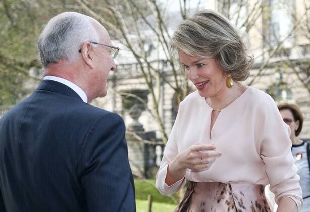 Belgien: Königin Mathilde besucht Preisverleihung in Brüssel Queen Mathilde of Belgium arrives for the Baillet Latour Health Prize 2016 ceremony in attendance of the Queen, on Thursday 14 April 2016, at the Palace of Academia in Brussels.  VIRGINIExLEFOUR 04832137