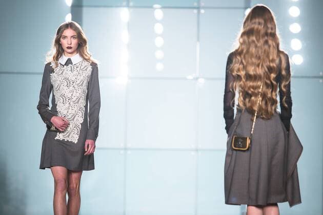 (160415) -- LJUBLJANA, April 14, 2016 -- Models present creations by designer Princip during the 2016 2017 Fall Winter Fashion Week in Ljubljana, Slovenia, April 14, 2016. ) SLOVENIA-LJUBLJANA-FASHION SHOW LUKAxDAKSKOBLER 