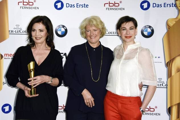 Bilder des Tages Iris Berben, Monika Grütters und Christiane Paul bei der Pressekonferenz zur Bekanntgabe der Nominierungen für den Deutschen Filmpreis 2016 in der Deutschen Kinemathek. Berlin, 15.04.2016 Foto:xFredericx xFuturexImage