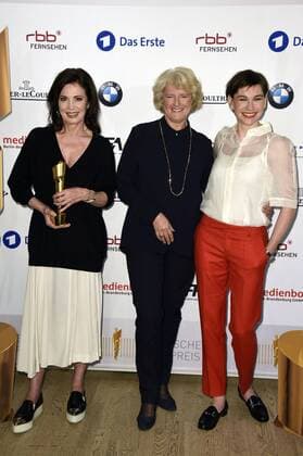 Iris Berben, Monika Grütters und Christiane Paul bei der Pressekonferenz zur Bekanntgabe der Nominierungen für den Deutschen Filmpreis 2016 in der Deutschen Kinemathek. Berlin, 15.04.2016 Foto:xFredericx xFuturexImage