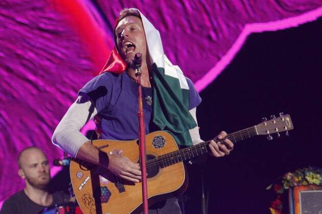 Coldplay Konzert in Mexiko April 15, 2016 - Mexico - CIUDAD DE MEXICO.- MusicMusica-Coldplay.- La banda britanica Coldplay durante el concierto que ofrecio el Foro Sol de la Ciudad de Mexico, la noche de este viernes 15 de abril de 2016.  - ZUMAu78_