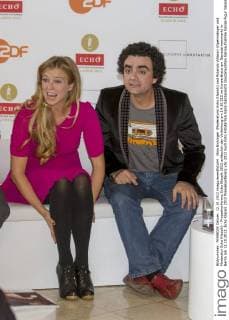 Nina Eichinger (Moderatorin Echo Klassik) und Rolando Villazon (Opernsänger und Moderator Echo Klassik) - Pressekonferenz Echo Klassik 2012 anlässlich der Verleihung am 14.10.212 im Konzerthaus am Genadarmenmarkt in Berlin am 12.10.2012. Echo Klassik 2012 Pressekonferenz