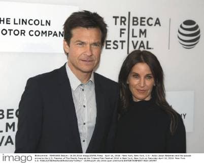 April 16, 2016 - New York, New York, U.S - Actor Jason Bateman and his spouse arrive to the U.S. Premier of The Family Fang at the Tribeca Film Festival 2016 in New York, New York on Saturday April 16, 2016. New York U.S. - ZUMAp124
