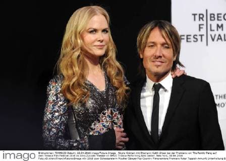 Nicole Kidman mit Ehemann Keith Urban bei der Premiere von The Family Fang auf dem Tribeca Film Festival 2016 im John Zuccotti Theater im BMCC Tribeca Performing Arts Center. New York, 16.04.2016 Foto:xD.xVanxTinex xFuturexImage