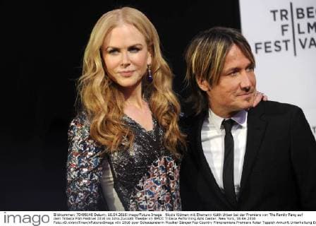 Nicole Kidman mit Ehemann Keith Urban bei der Premiere von The Family Fang auf dem Tribeca Film Festival 2016 im John Zuccotti Theater im BMCC Tribeca Performing Arts Center. New York, 16.04.2016 Foto:xD.xVanxTinex xFuturexImage