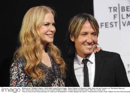 Nicole Kidman mit Ehemann Keith Urban bei der Premiere von The Family Fang auf dem Tribeca Film Festival 2016 im John Zuccotti Theater im BMCC Tribeca Performing Arts Center. New York, 16.04.2016 Foto:xD.xVanxTinex xFuturexImage