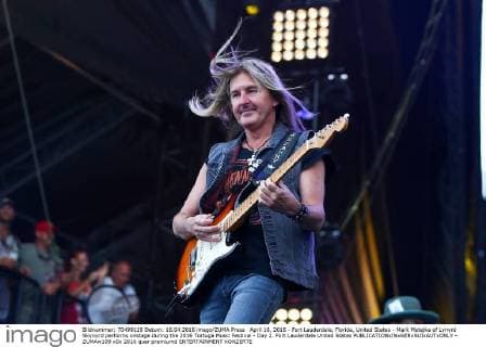 April 16, 2016 - Fort Lauderdale, Florida, United States - Mark Matejka of Lynyrd Skynyrd performs onstage during the 2016 Tortuga Music Festival - Day 2. Fort Lauderdale United States - ZUMAw109