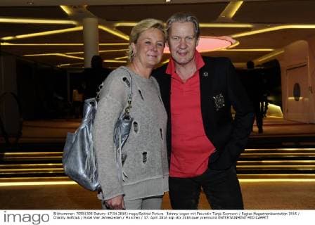 Johnny Logan mit Freundin Tanja Surmann Eagles Magazinpräsentation 2016 Charity Golfclub Hotel Vier Jahreszeiten München 17. April 2016