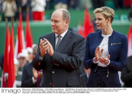 206798 Olivier Anrigo Starface 2016-04-17 MONACO Monaco Tennis Rolex Master 1000 Monte Carlo. Finale Monfils Nadal. Prince Albert II (Monaco); Wittstock, Charlene (Princesse de Monaco)  Copyright: xOlivierxAnrigox STAR_206798_043