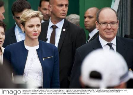 206798 Olivier Anrigo Starface 2016-04-17 MONACO Monaco Tennis Rolex Master 1000 Monte Carlo. Finale Monfils Nadal. Prince Albert II (Monaco); Wittstock, Charlene (Princesse de Monaco)  Copyright: xOlivierxAnrigox STAR_206798_066