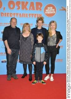 Andreas Steinhöfel, Ursela Monn, Juri Winkler, Neele Leana Vollmar und Genija Rykova bei der Premiere des Kinofilms Rico, Oskar und der Diebstahlstein im Mathäser Filmpalast. München, 17.04.2016 Foto:xP.xSchönbergerx xFuturexImage