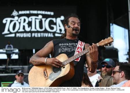 April 17, 2016 - Fort Lauderdale, Florida, United States - Singer Michael Franti performs onstage during the 2016 Tortuga Music Festival - Day 3. Fort Lauderdale United States - ZUMAw109