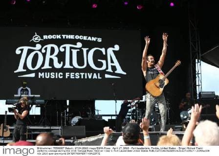 April 17, 2016 - Fort Lauderdale, Florida, United States - Singer Michael Franti performs onstage during the 2016 Tortuga Music Festival - Day 3. Fort Lauderdale United States - ZUMAw109