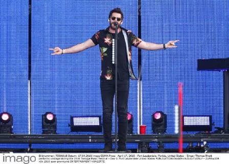 April 17, 2016 - Fort Lauderdale, Florida, United States - Singer Thomas Rhett performs onstage during the 2016 Tortuga Music Festival - Day 3. Fort Lauderdale United States - ZUMAw109