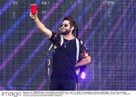 April 17, 2016 - Fort Lauderdale, Florida, United States - Singer Thomas Rhett performs onstage during the 2016 Tortuga Music Festival - Day 3. Fort Lauderdale United States - ZUMAw109