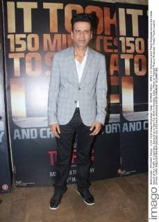 MUMBAI, INDIA - APRIL 13: Bollywood actor Manoj Bajpayee during the trailer launch of film Traffic at Light Box, Santa Cruz on April 13, 2016 in Mumbai, India. (Photo by Pramod Thakur Hindustan Times) Trailer Launch Of Film Traffic