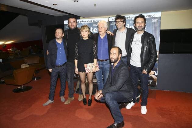 Jerome Corcos Arnaud Ducret Berangere Krief Andre Dussolier Francois Desagnat Mathieu Madenian CELEBRITES : Filmpremiere Premiere film Adopte un veuf - Paris - 18 04 2016 GwendolineLeGoff Panoramic 
